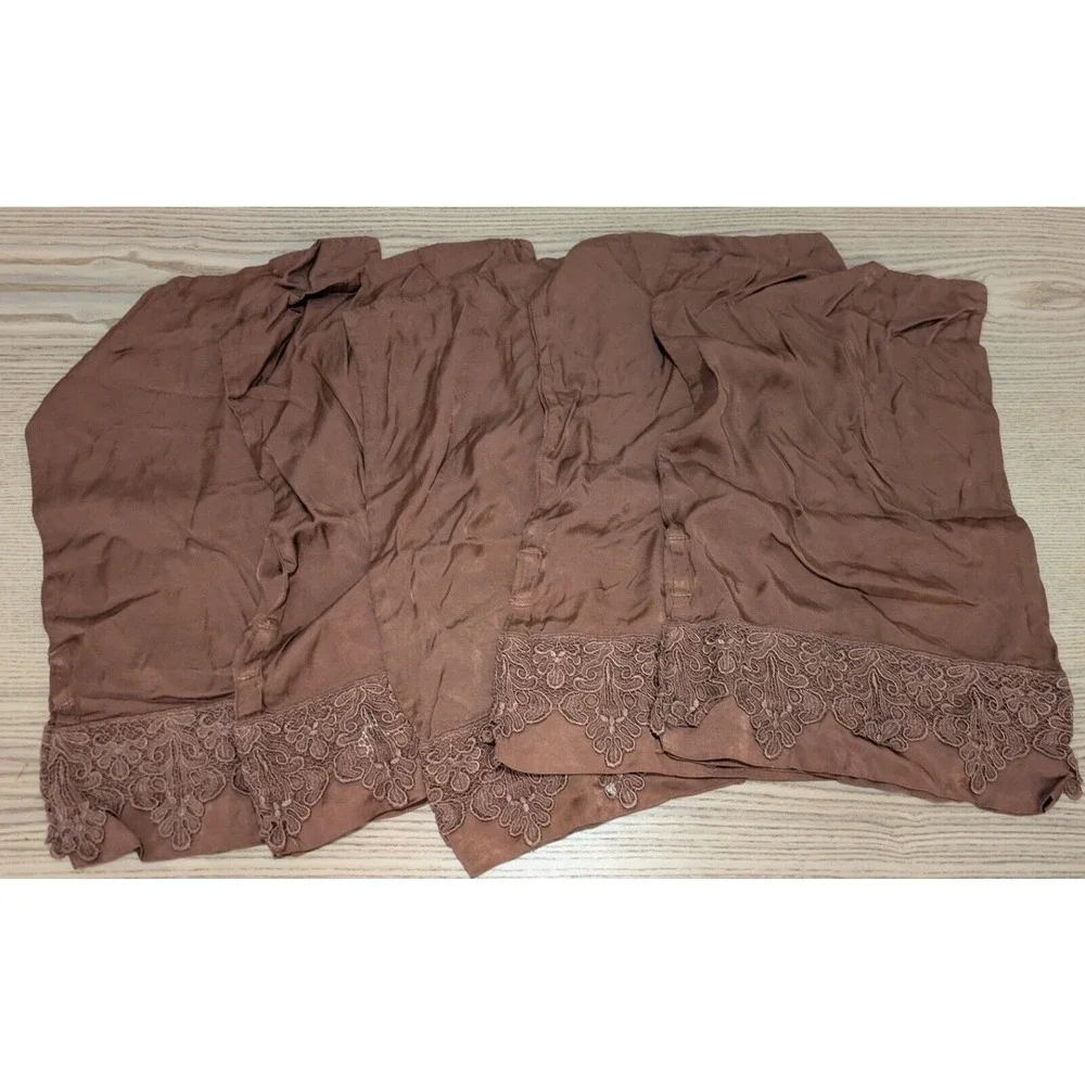 Bella Notte Satin‎ Boudoir Pillow Case Sham With Lace NWOT